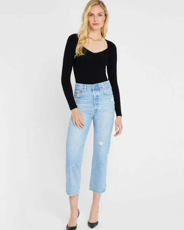Club Monaco Sweaters Shrug Neck Rib Sweater Black 8211 Women