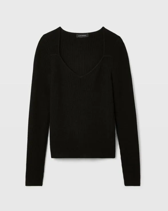 Club Monaco Sweaters Shrug Neck Rib Sweater Black 8211 Women