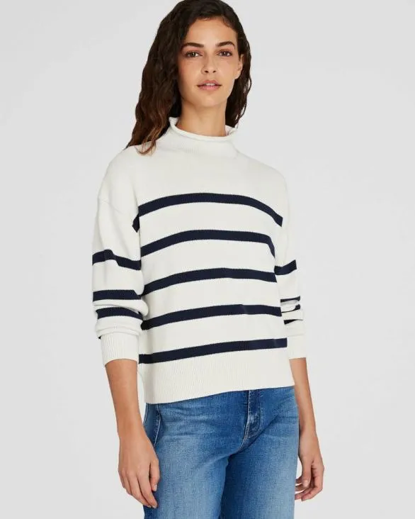 Club Monaco Sweaters Striped Nautical Mockneck Sweater Navy Stripe 8211 Women Club Monaco Sweaters Striped Nautical Mockneck Sweater Navy Stripe 8211 Women