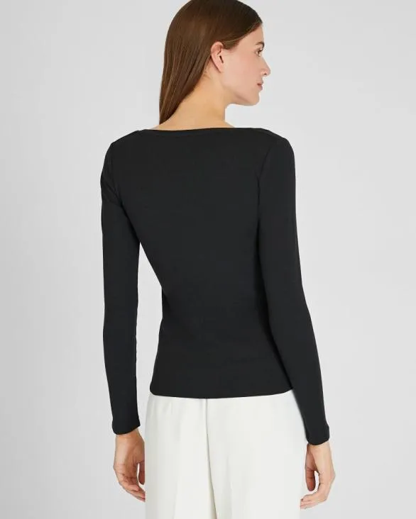 Club Monaco Tees Bowee LongSleeve Scoop Neck Tee Black 8211 Women