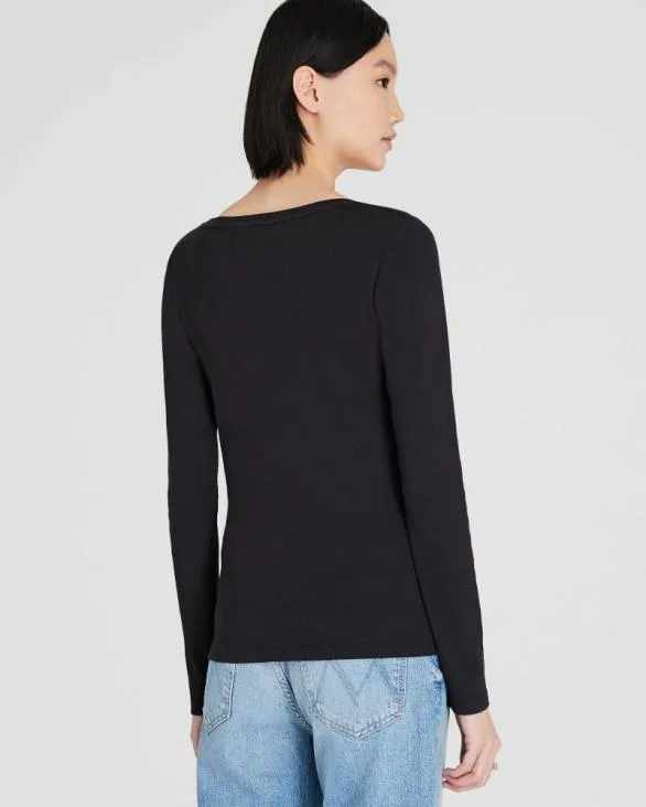 Club Monaco Tees Bowee LongSleeve Scoop Neck Tee Black 8211 Women