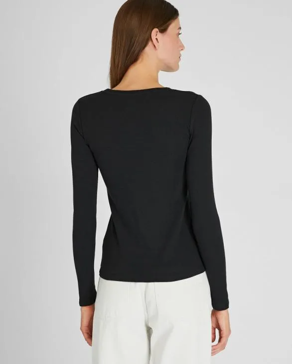 Club Monaco Tees Bowee LongSleeve Tee Black 8211 Women
