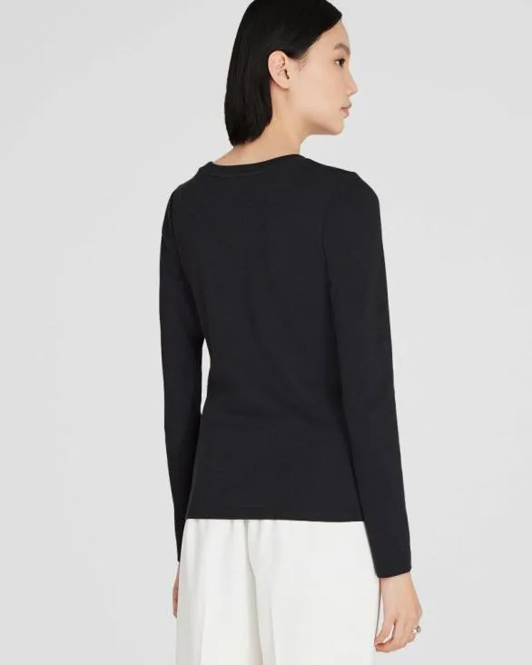 Club Monaco Tees Bowee LongSleeve Tee Black 8211 Women