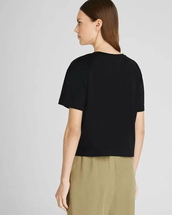 Club Monaco Tees Boxy Pima Tee Black 8211 Women
