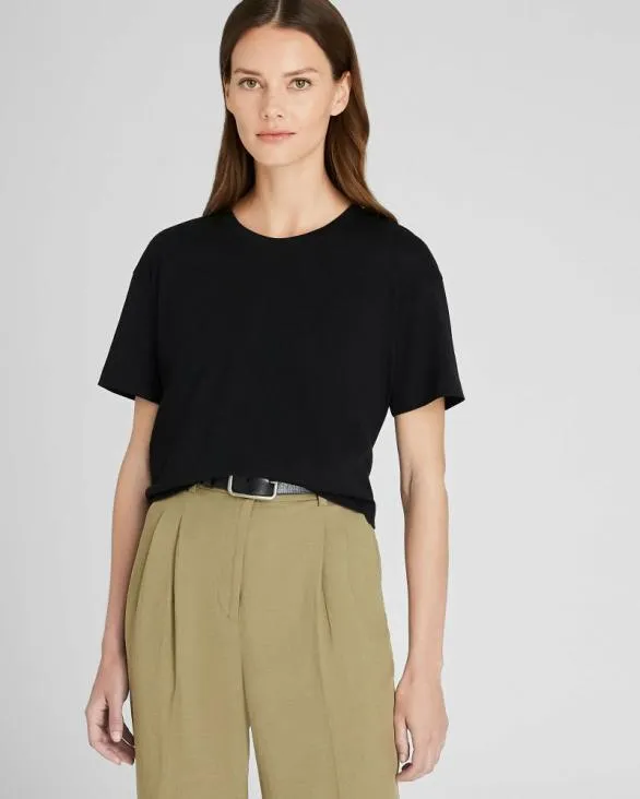 Club Monaco Tees Boxy Pima Tee Black 8211 Women