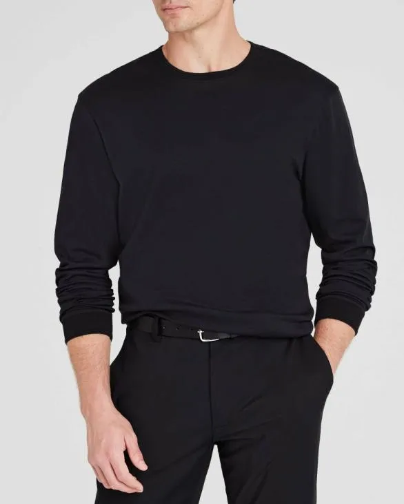Club Monaco Tees LongSleeve Refined Crew Tee Black 8211 Men