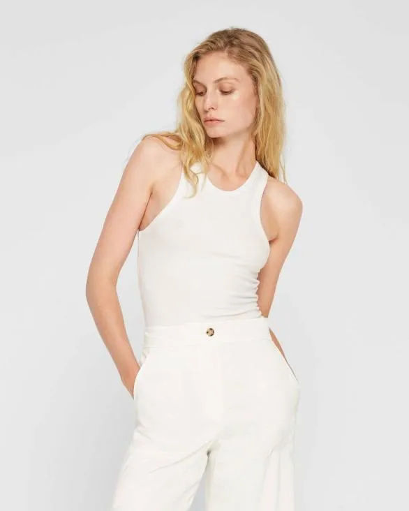 Club Monaco Tops Racerback Ribbed Tank White 8211 Women