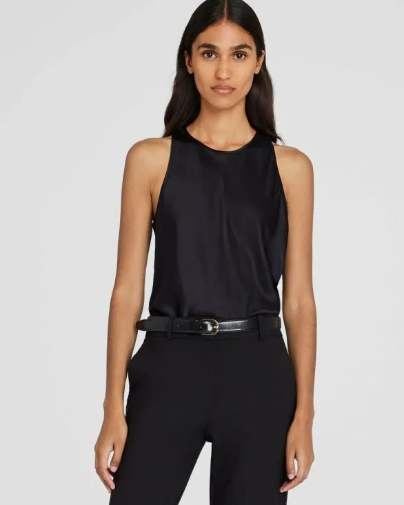 Club Monaco Tops Silk Racer Tank Black 8211 Women