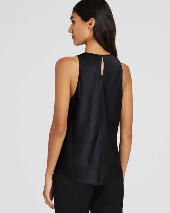 Club Monaco Tops Silk Racer Tank Black 8211 Women