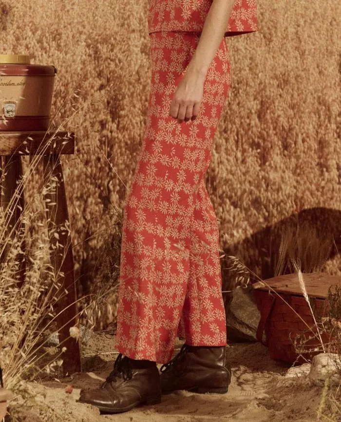 Collection The Great The Dance Pant Desert Red Scattered Daisy