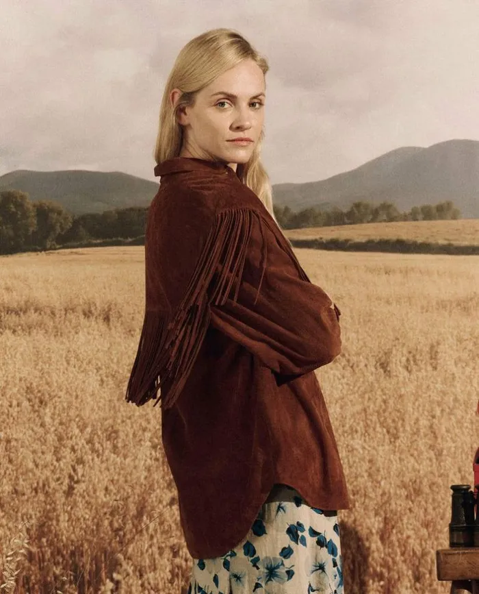 Collection The Great The Suede Fringe Shirt Jacket Cognac