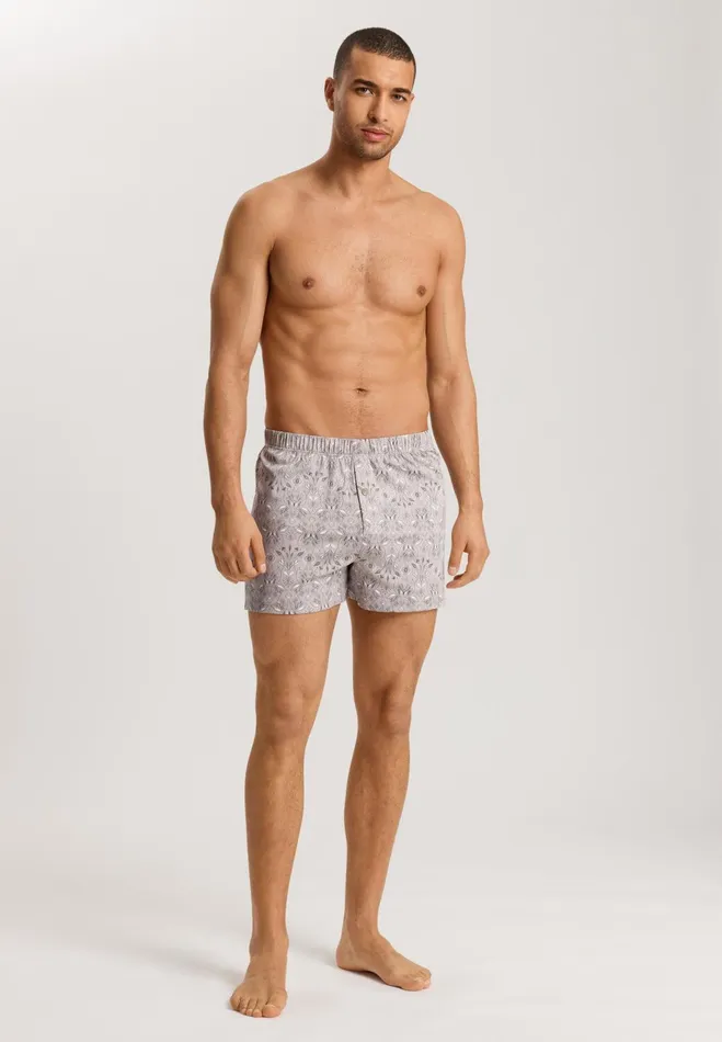 Cotton Knit Boxers Pin Patternwork Light Men HANRO Boxers