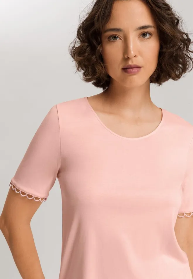 Cotton Pajama Set Pink Blaze Women HANRO Pajama Sets