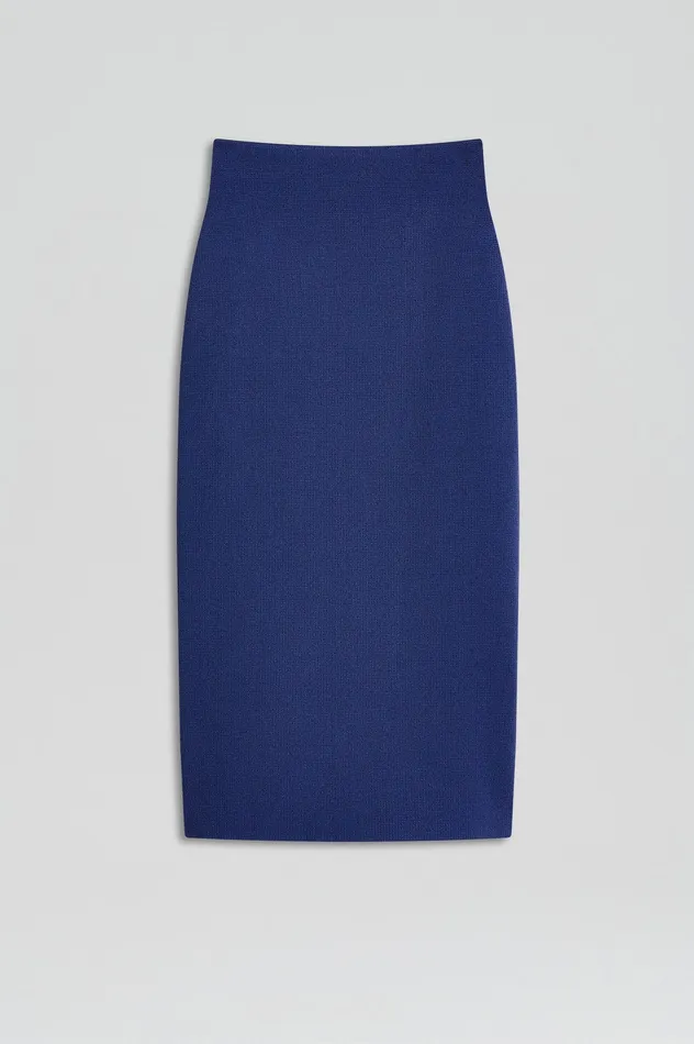 CREPE KNIT PENCIL SKIRT ROYAL Skirts Scanlan Theodore Women