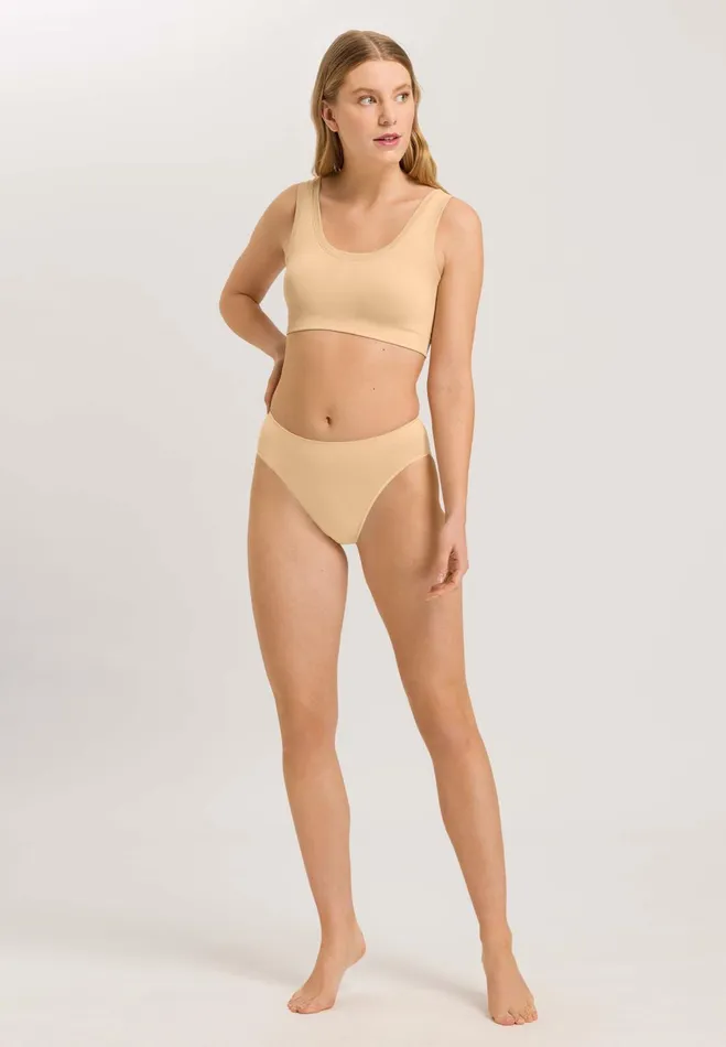 Crop Top Padded Beige Women HANRO Wireless Bras