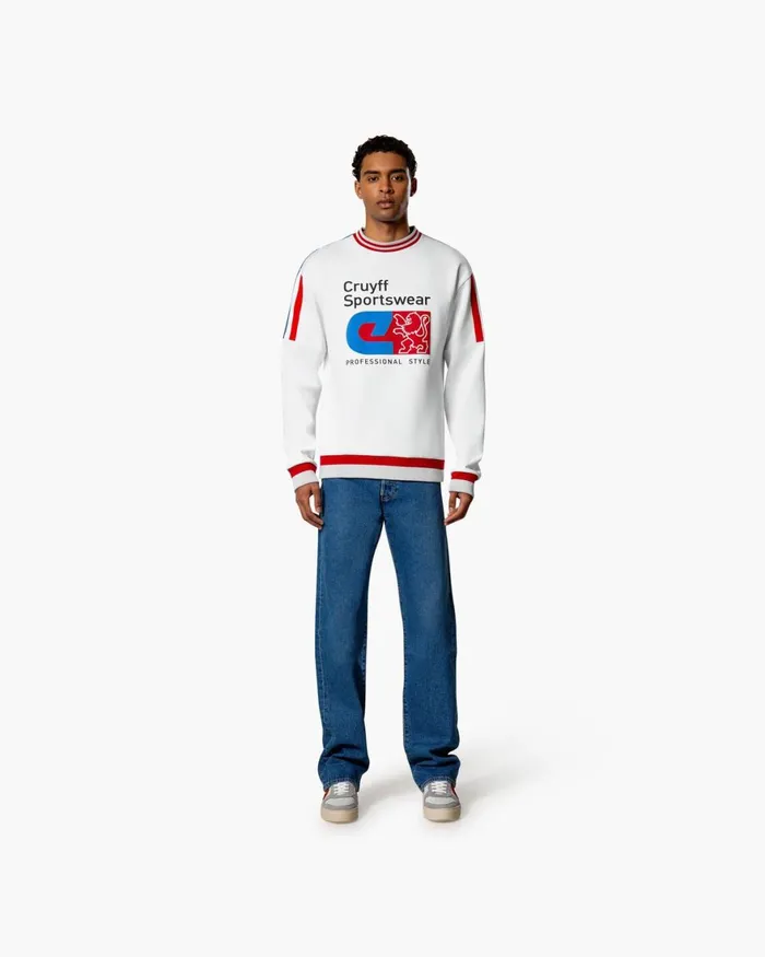 Cruyff Classico Sweatshirt White Men Sweats and Hoodies Cruyff Classico Sweatshirt White Men Sweats and Hoodies