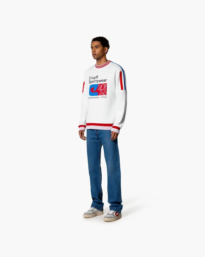 Cruyff Classico Sweatshirt White Men Sweats and Hoodies Cruyff Classico Sweatshirt White Men Sweats and Hoodies