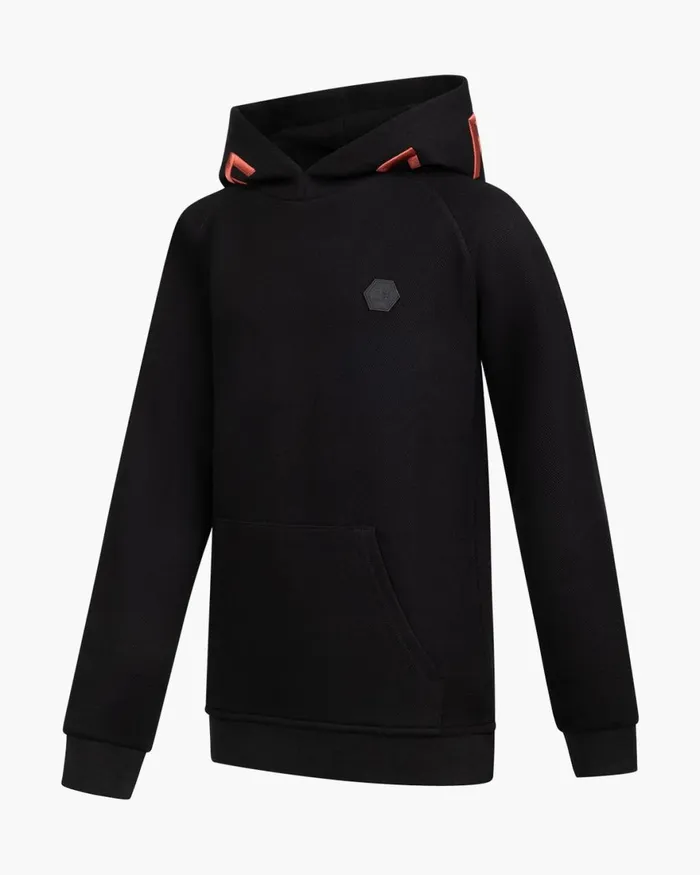 Cruyff Structure Hoodie Black Junior Sweats and Hoodies Cruyff Structure Hoodie Black Junior Sweats and Hoodies