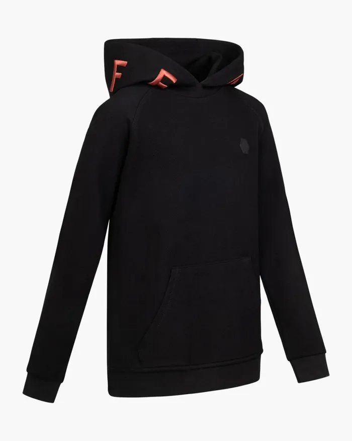 Cruyff Structure Hoodie Black Junior Sweats and Hoodies Cruyff Structure Hoodie Black Junior Sweats and Hoodies