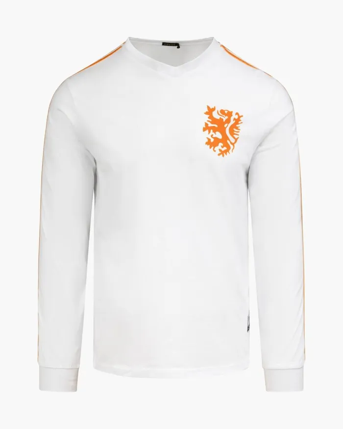 Cruyff World Cup Tee LS White Men Sweats and Hoodies