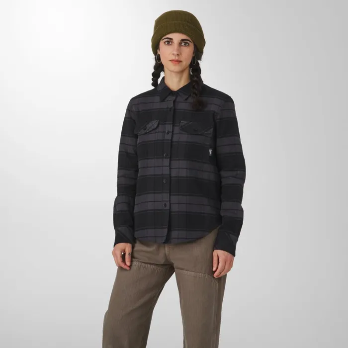 Danner Shirts Sauvie Cotton Flannel Shirt Black Plaid 8211 Women