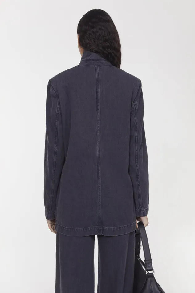 Delphi Denim Blazer Black Women Rodebjer Blazers
