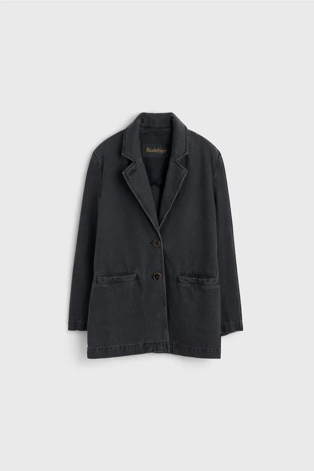Delphi Denim Blazer Black Women Rodebjer Blazers
