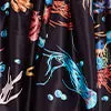 Delphine Bustier Midi Dress 8211 Twilight Print in Black Women Dresses and Jumpsuits LEO LIN