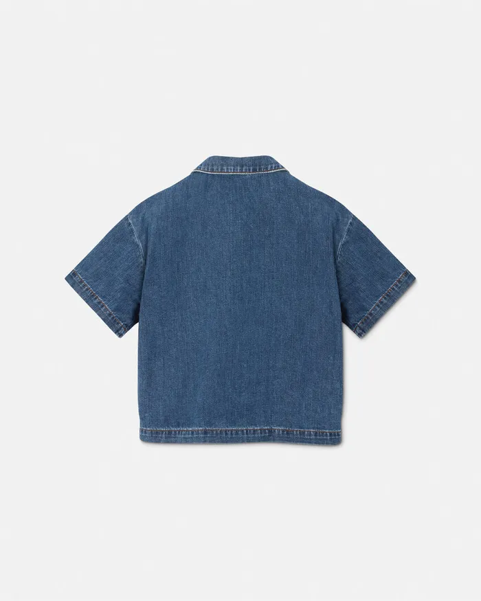 Denim Kids Versace Denim Shirt Blue