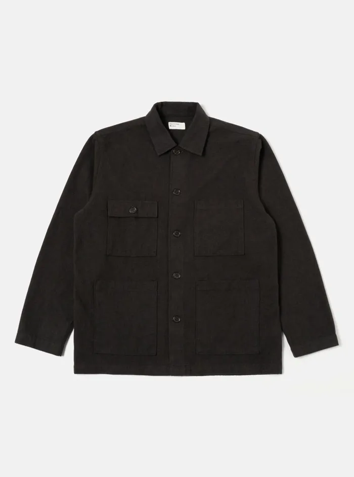 Dockside Jacket In Brown Soft Flannel Cotton Men Universal Works Overshirts