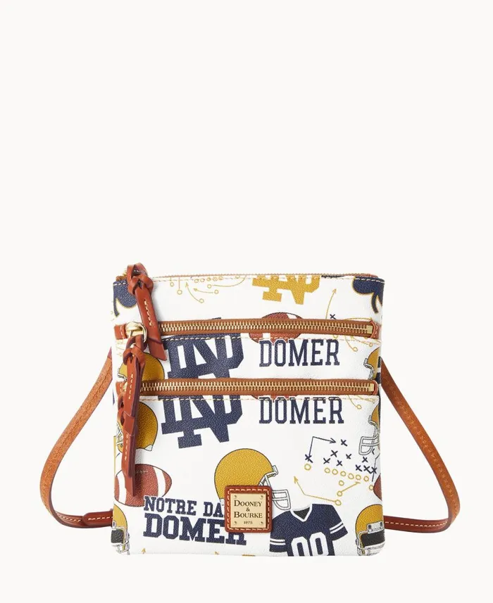 Dooney and Bourke Crossbodies Collegiate University Of Notre Dame N S Triple Zip Crossbody Notre Dame 8211 WomenMen Dooney and Bourke Crossbodies Collegiate University Of Notre Dame N S Triple Zip Crossbody Notre Dame 8211 WomenMen