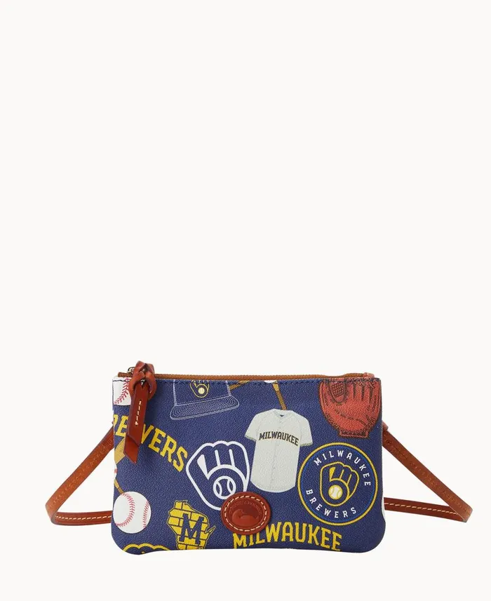 Dooney and Bourke Crossbodies MLB Brewers Top Zip Crossbody Brewers 8211 WomenMen Dooney and Bourke Crossbodies MLB Brewers Top Zip Crossbody Brewers 8211 WomenMen