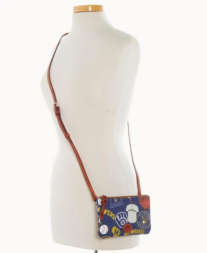 Dooney and Bourke Crossbodies MLB Brewers Top Zip Crossbody Brewers 8211 WomenMen Dooney and Bourke Crossbodies MLB Brewers Top Zip Crossbody Brewers 8211 WomenMen
