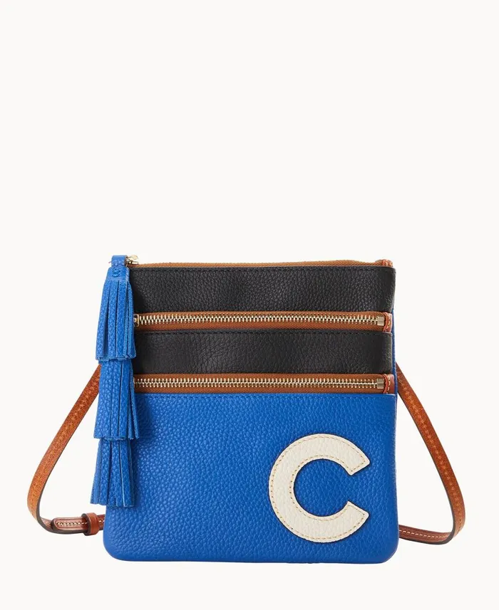 Dooney and Bourke Crossbodies MLB Cubs Triple Zip Crossbody Cubs 8211 WomenMen Dooney and Bourke Crossbodies MLB Cubs Triple Zip Crossbody Cubs 8211 WomenMen