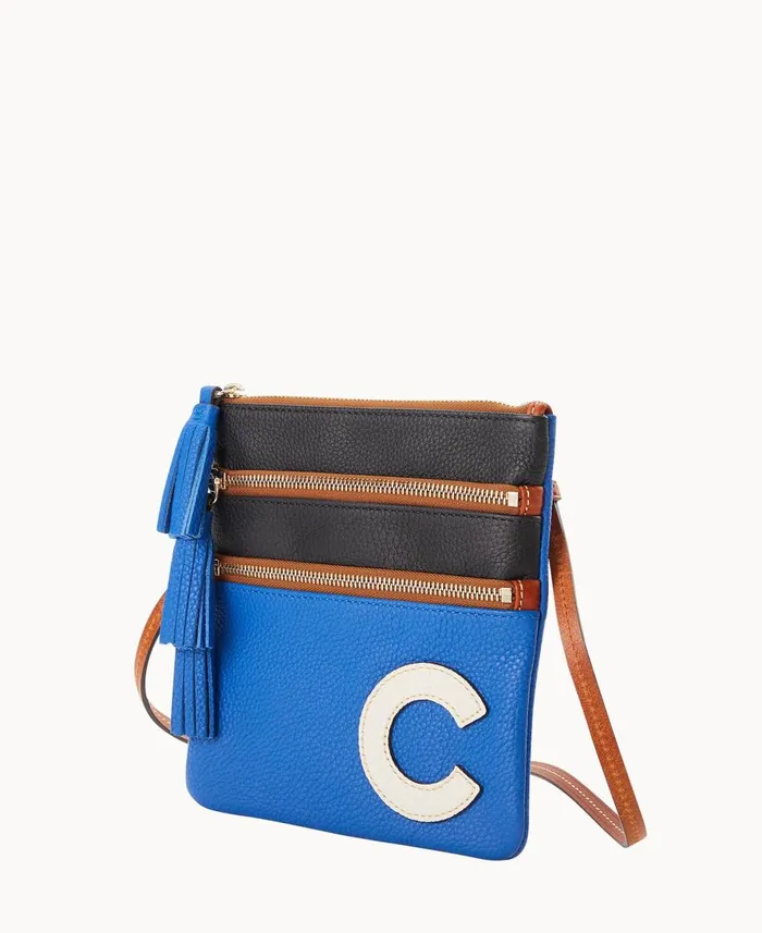 Dooney and Bourke Crossbodies MLB Cubs Triple Zip Crossbody Cubs 8211 WomenMen