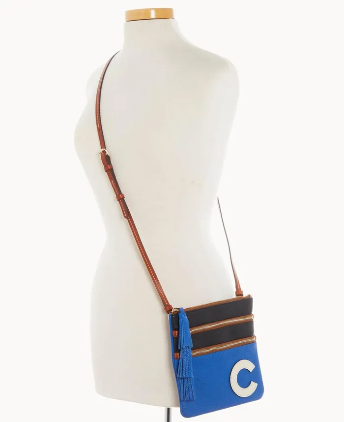 Dooney and Bourke Crossbodies MLB Cubs Triple Zip Crossbody Cubs 8211 WomenMen