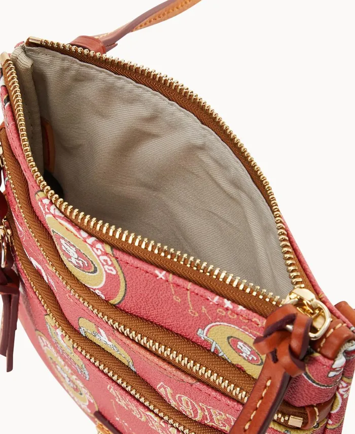 Dooney and Bourke Crossbodies NFL 49ers N S Triple Zip Crossbody 49ers 8211 WomenMen Dooney and Bourke Crossbodies NFL 49ers N S Triple Zip Crossbody 49ers 8211 WomenMen