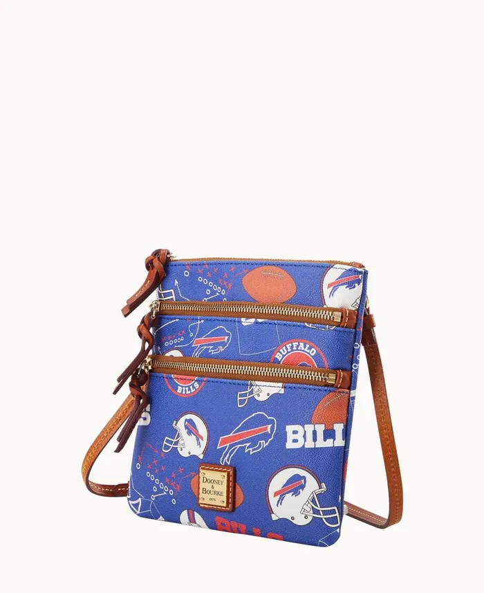 Dooney and Bourke Crossbodies NFL Bills N S Triple Zip Crossbody Bills 8211 WomenMen