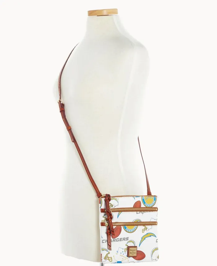 Dooney and Bourke Crossbodies NFL Chargers N S Triple Zip Crossbody Chargers 8211 WomenMen Dooney and Bourke Crossbodies NFL Chargers N S Triple Zip Crossbody Chargers 8211 WomenMen