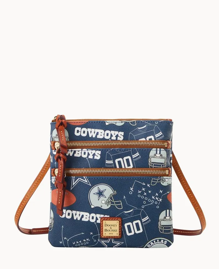 Dooney and Bourke Crossbodies NFL Cowboys N S Triple Zip Crossbody Cowboys 8211 WomenMen Dooney and Bourke Crossbodies NFL Cowboys N S Triple Zip Crossbody Cowboys 8211 WomenMen