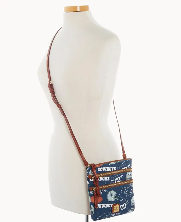 Dooney and Bourke Crossbodies NFL Cowboys N S Triple Zip Crossbody Cowboys 8211 WomenMen Dooney and Bourke Crossbodies NFL Cowboys N S Triple Zip Crossbody Cowboys 8211 WomenMen