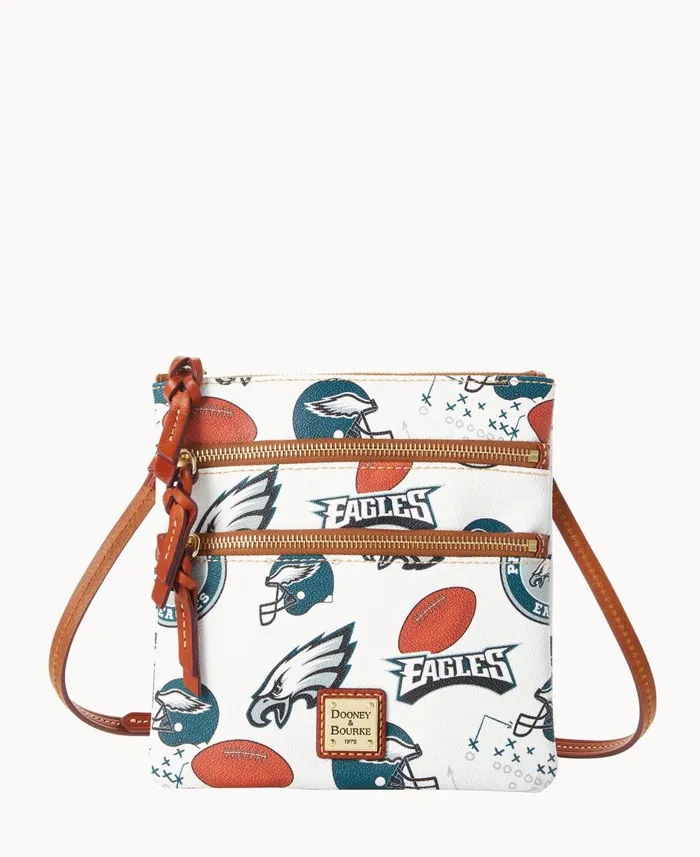 Dooney and Bourke Crossbodies NFL Eagles N S Triple Zip Crossbody Eagles 8211 WomenMen Dooney and Bourke Crossbodies NFL Eagles N S Triple Zip Crossbody Eagles 8211 WomenMen