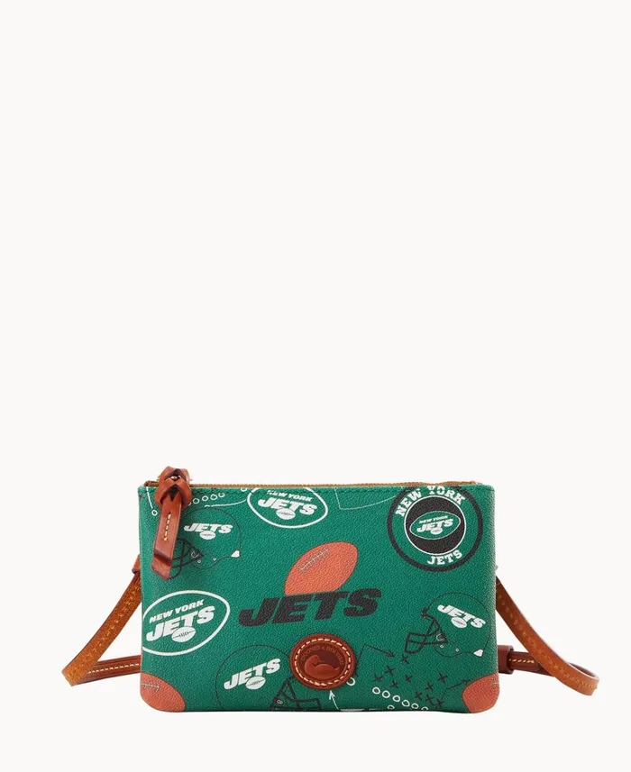 Dooney and Bourke Crossbodies NFL Jets Top Zip Crossbody Jets 8211 WomenMen