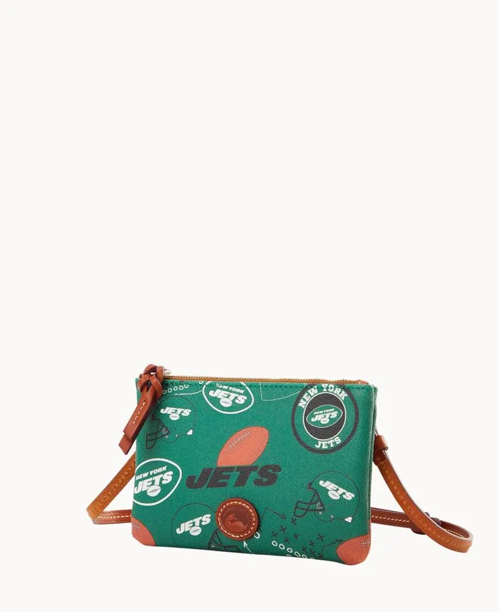 Dooney and Bourke Crossbodies NFL Jets Top Zip Crossbody Jets 8211 WomenMen