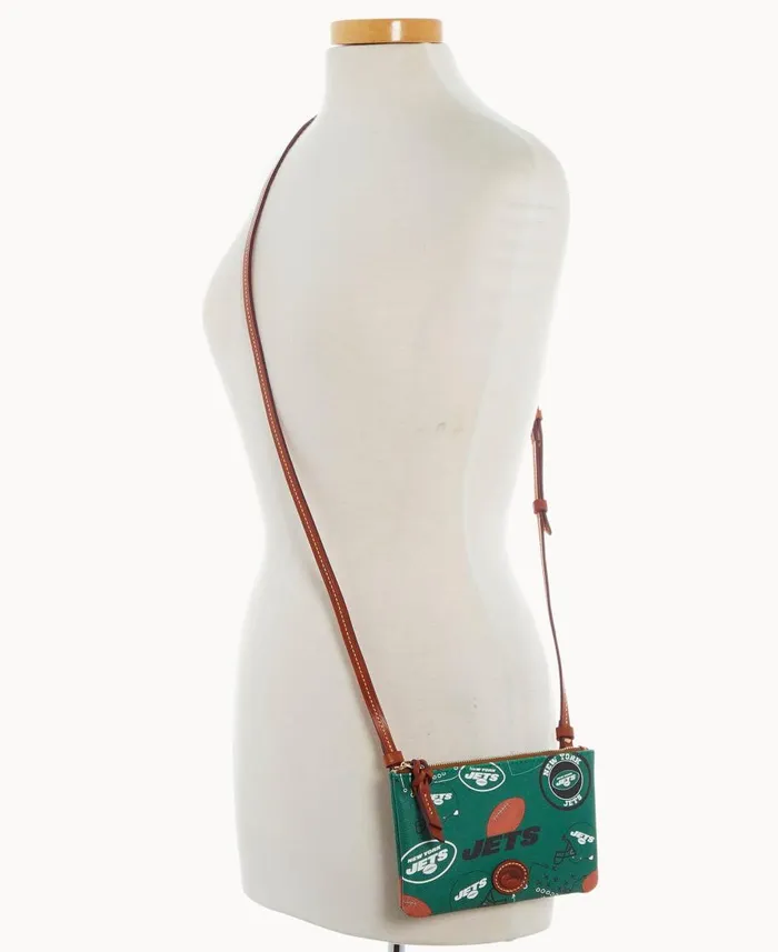 Dooney and Bourke Crossbodies NFL Jets Top Zip Crossbody Jets 8211 WomenMen