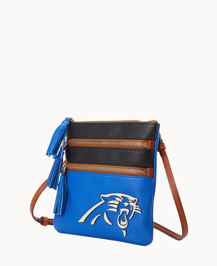 Dooney and Bourke Crossbodies NFL Panthers Triple Zip Crossbody Panthers 8211 WomenMen