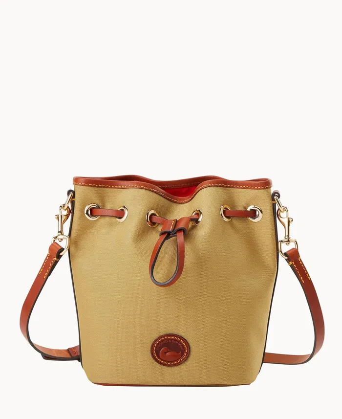 Dooney and Bourke Crossbodies Nylon Small Drawstring Khaki 8211 WomenMen