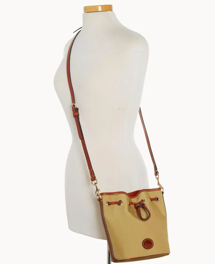 Dooney and Bourke Crossbodies Nylon Small Drawstring Khaki 8211 WomenMen
