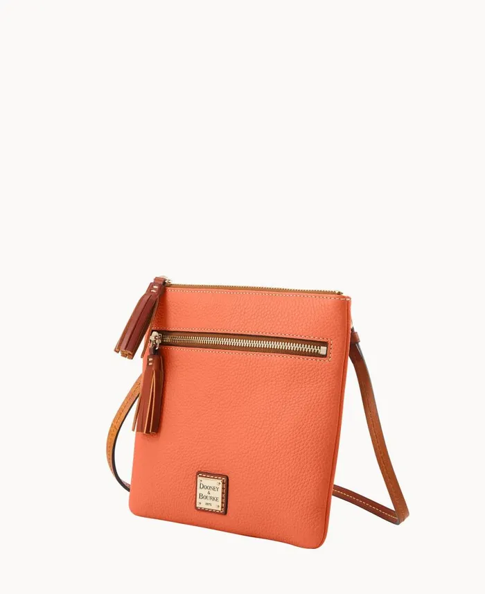 Dooney and Bourke Crossbodies Pebble Grain Double Zip Tassel Crossbody Coral 8211 WomenMen Dooney and Bourke Crossbodies Pebble Grain Double Zip Tassel Crossbody Coral 8211 WomenMen
