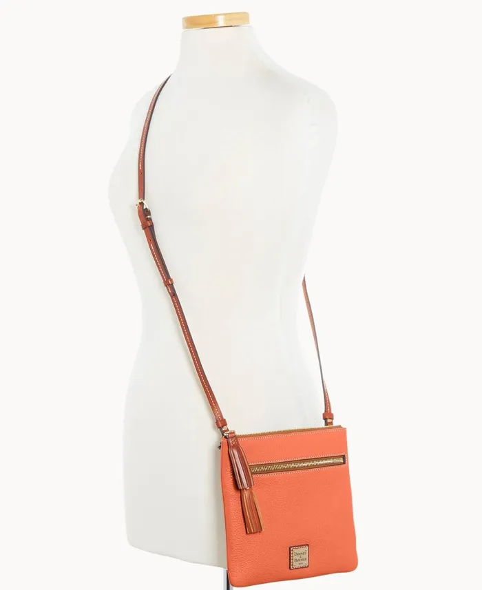 Dooney and Bourke Crossbodies Pebble Grain Double Zip Tassel Crossbody Coral 8211 WomenMen Dooney and Bourke Crossbodies Pebble Grain Double Zip Tassel Crossbody Coral 8211 WomenMen